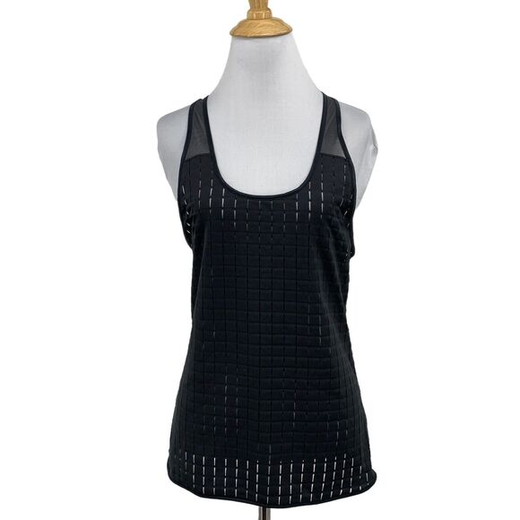 Nike Tank Top Womens XS Extra Small Charcoal Mesh Panels Racerback Stretch - Picture 1 of 12